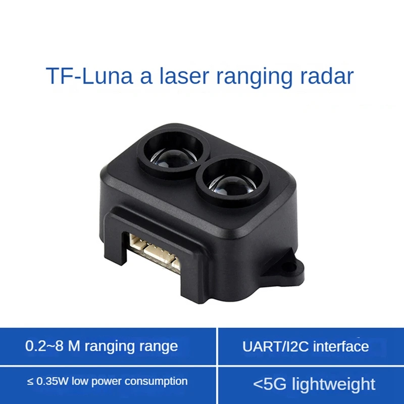 Tf-Luna-Capteur de Portée Lidar Tech, Kit Noir, 8M, Faible Puissance, Principe