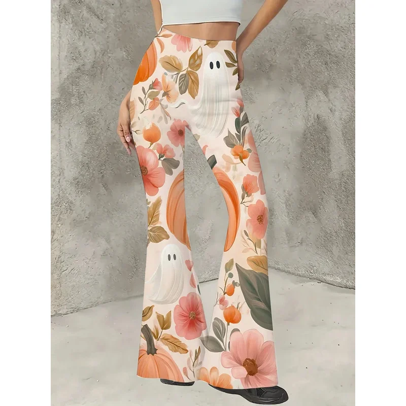 Teenage patterned printed flared pants, youthful and fashionable, suitable for street wear and casual wear in all seasons.