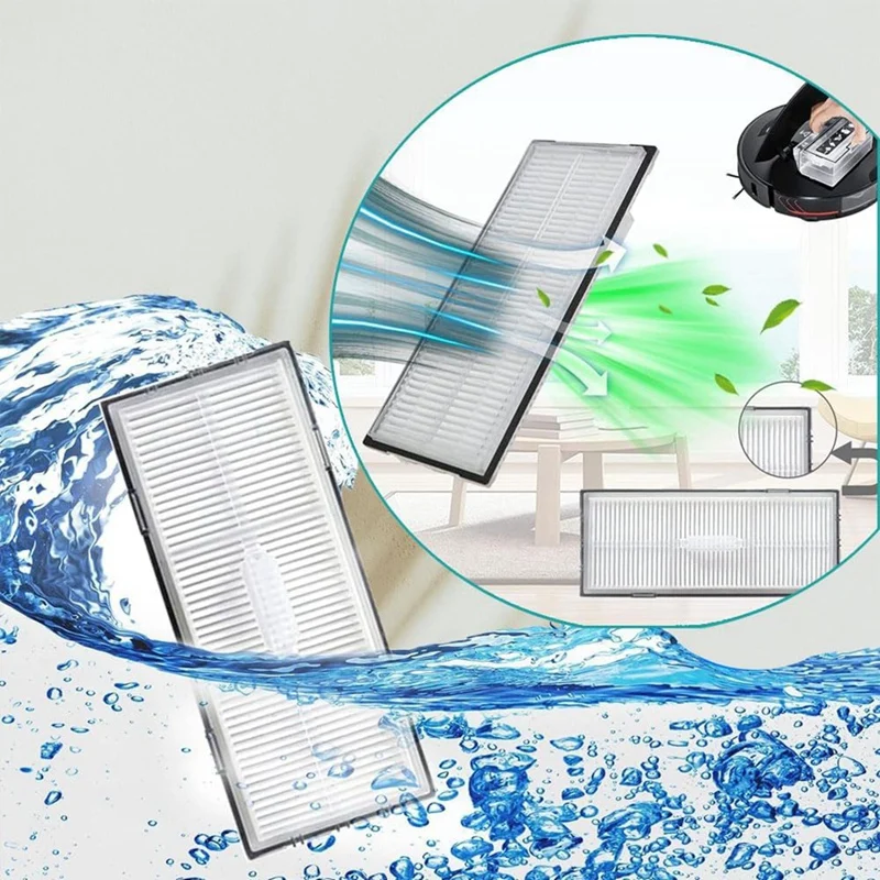 ABBK-For Roborock S7 Maxv Ultra / S7 Pro Ultra Vacuum Cleaner Main Side Brush HEPA Filters Mop Cloths Dust Bags Accessories