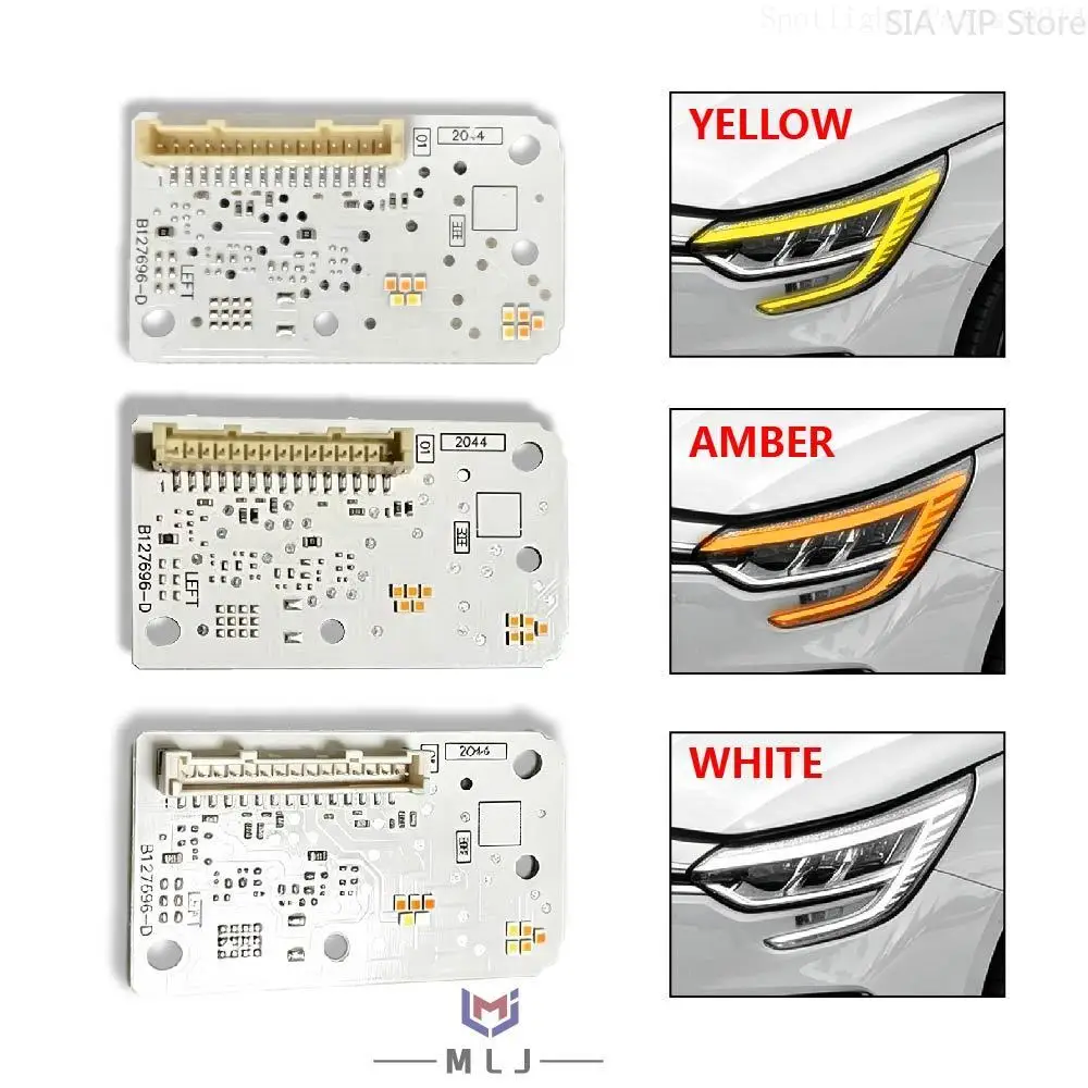 B127696-D 260556623R B127697-D 260551566R For Renault Megane 2021-2023 Yellow Amber Light DRL Chip LED Angel Eye DRL Source Chip