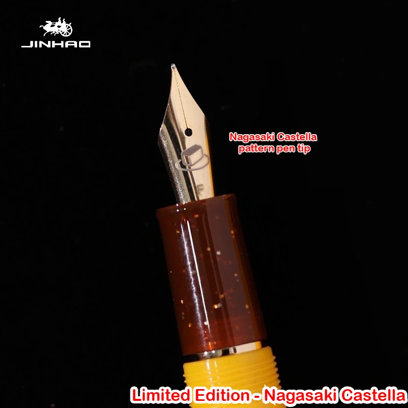 JINHAO 82 Fountain Pen Limited Edition Nagasaki Castella Color with Cake Pattern Pen Nib EF F Office School Supplies Stationery