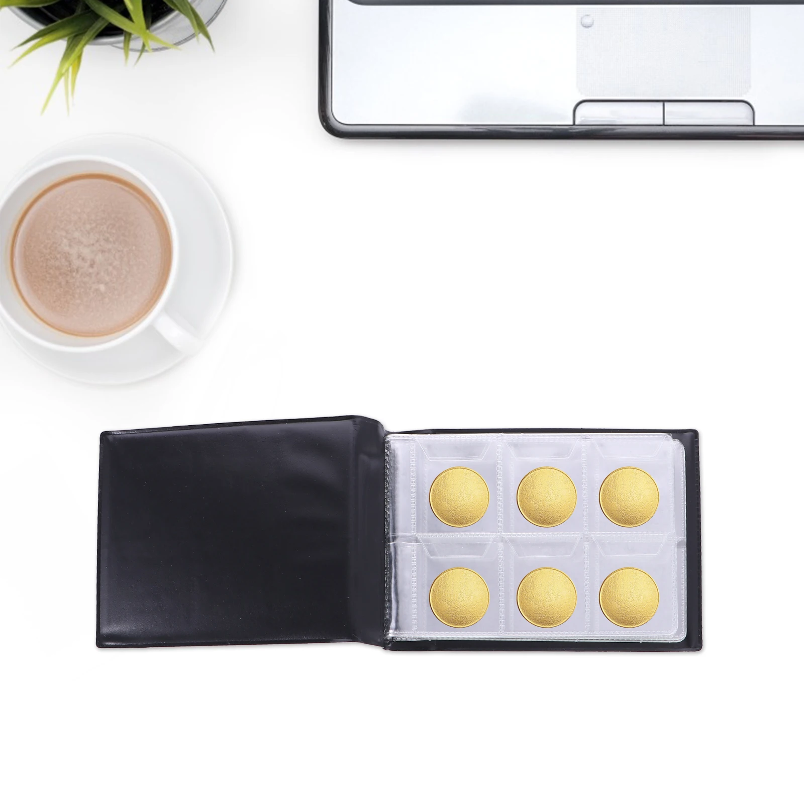 

2Pcs Coins Collection Album PVC Portable Coin Holder Storage Book for Tokens Medallions Badges Collecting ganizer Safe