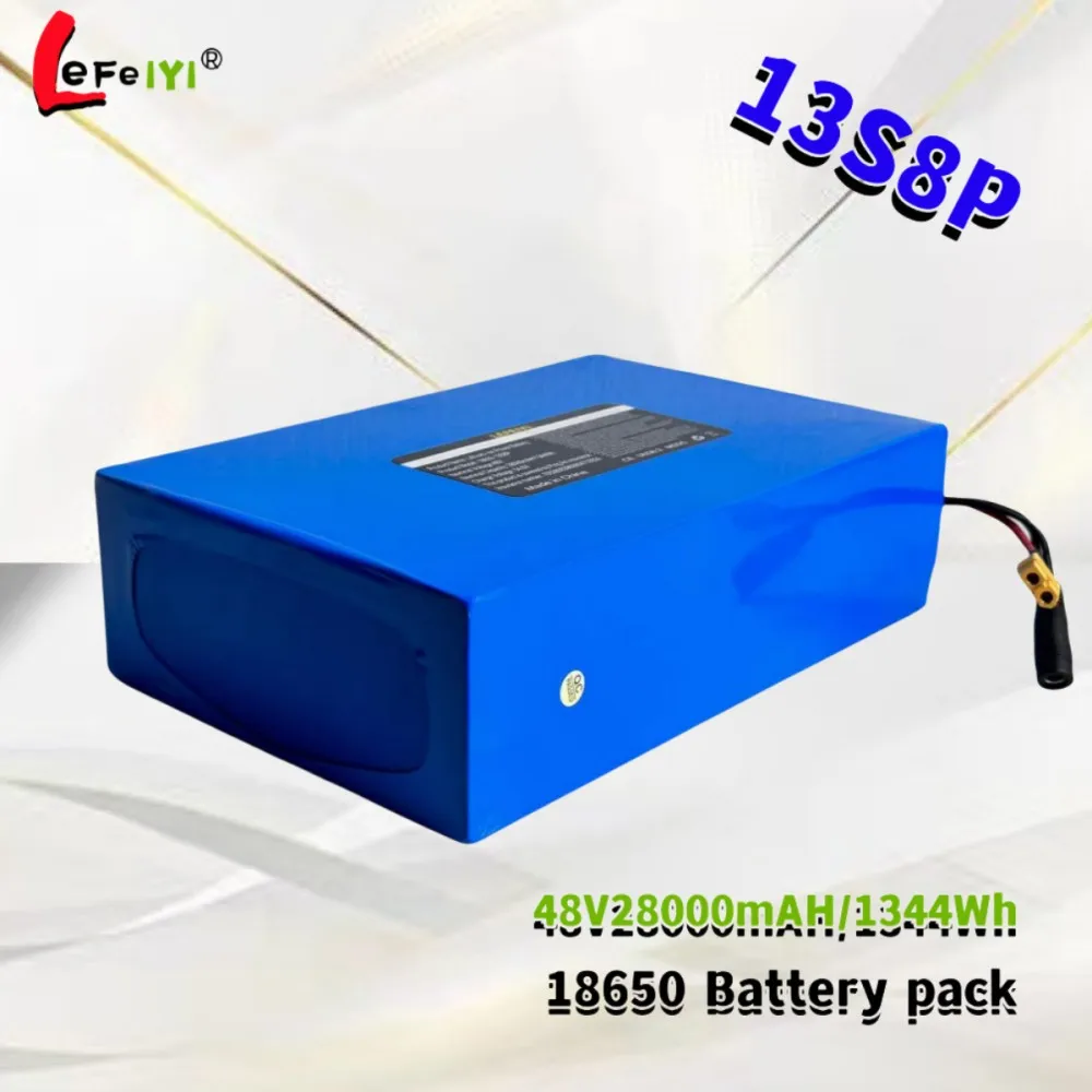 

48V 28000mAh 13S8P Li-ion Battery Pack 2000W Citycoco Motorized Scooter Battery Built In 50A BMS-54.6V Charger