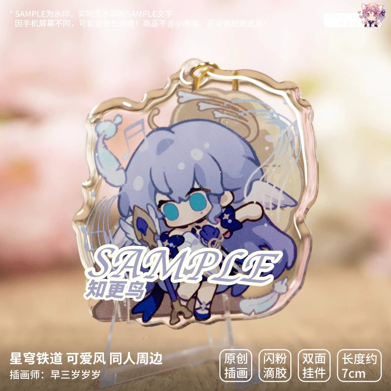 

Original Anime Robin Sunday Honkai: Star Rail Cute Acrylic Keychain Pendant Badge Brooch Pins Gift