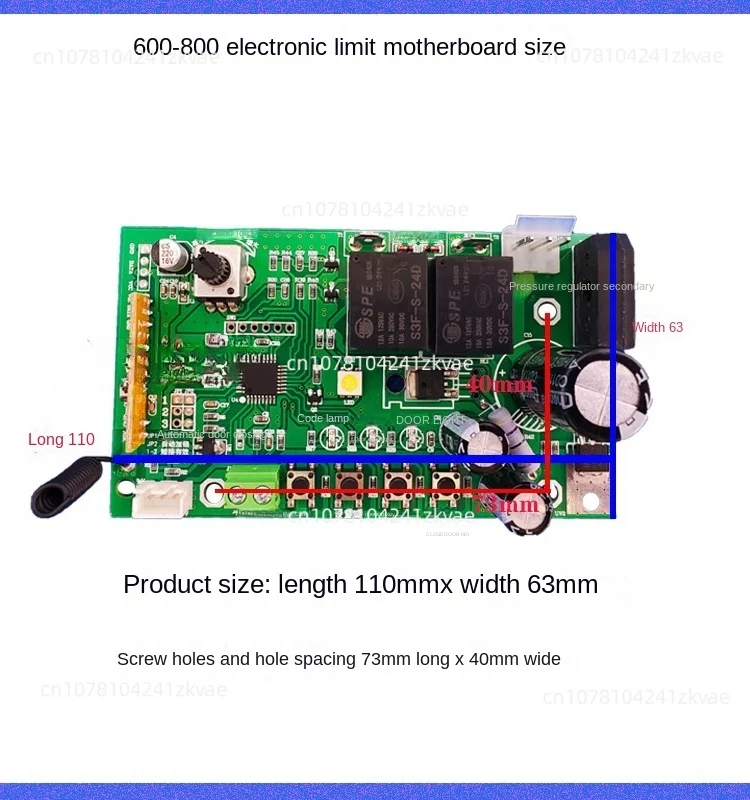 Universal electronic limit garage door main board flap door motor control board limit garage door receiver