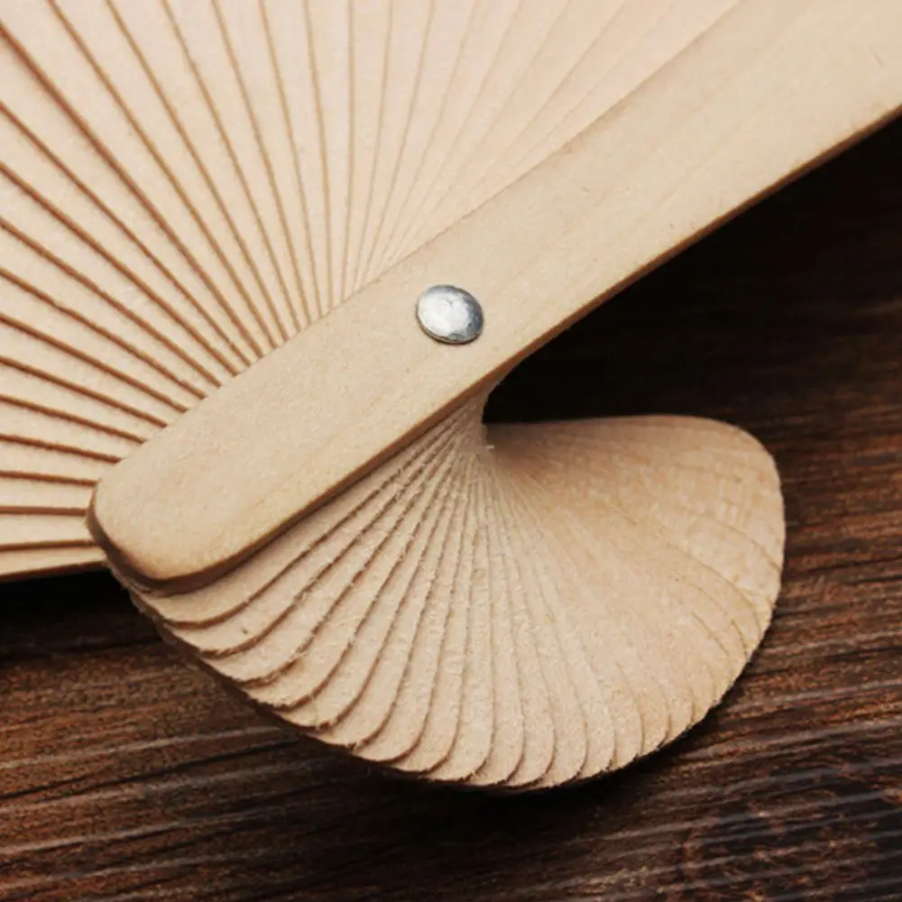 Crafts Silky Wedding Carved Hand Fragrant Party Bamboo Wooden Folding Fan Chinese Style