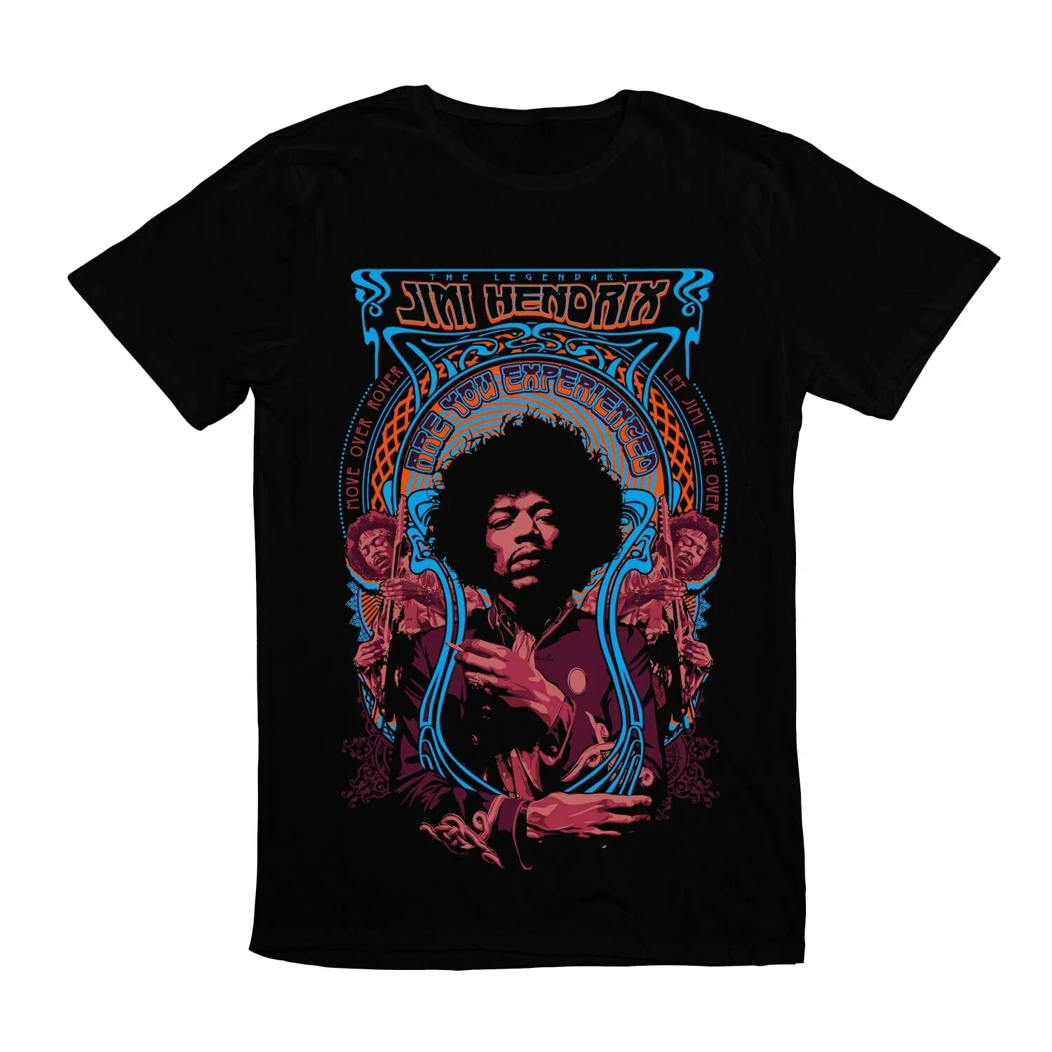

Retro Jimi Hendrixs Guitar Singer Music R&b Rock Blues Band Cool Tee T-shirt