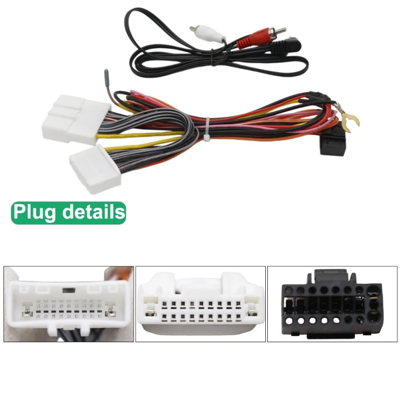 Upper Screen Power Wiring Harness Adapter Cable For Nissan Patrol Android Car Radio Stereo
