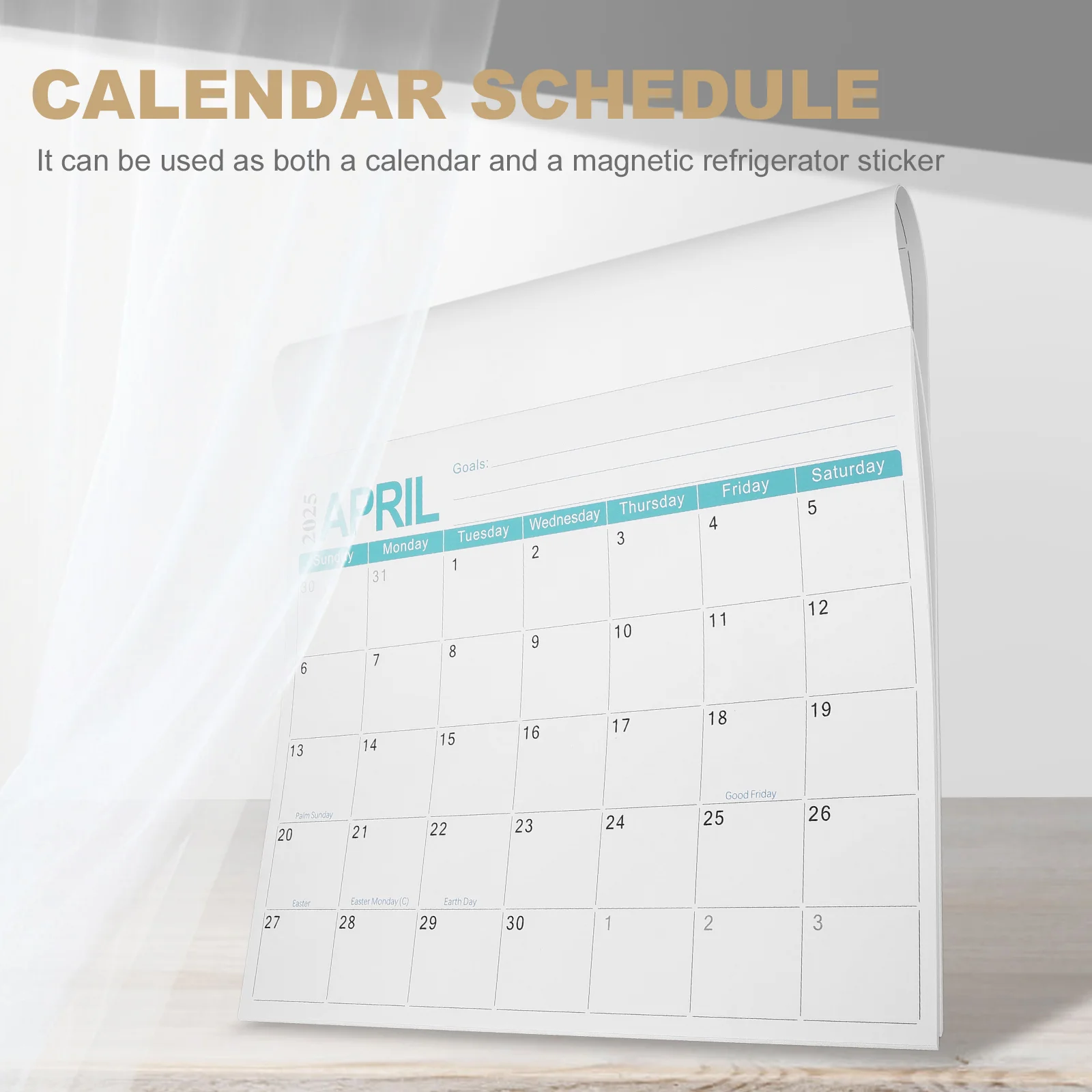 Magnetic Refrigerator Calendar Fridge Paper Calendars Decorative English Digital