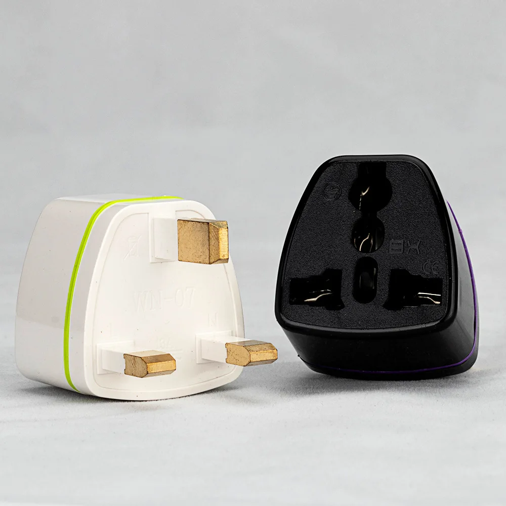 Brass Universal Travel Plug Adapter, AU EU KR IL BR to US UK International Power Converter for Global Travel
