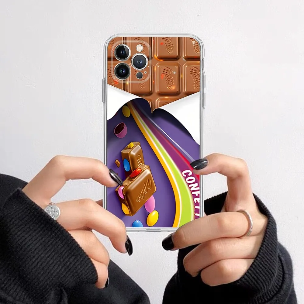 Chocolate Milka Box Phone Case For IPhone 15 8 7 6 6S Plus X SE 2020 XR XS 14 11 12 13 Mini Pro Max Mobile Case