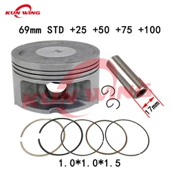 STD ~ +100 Piston Rings Kit for YAMAHA YP250 Majesty 4HC YP 250 69mm 69.25mm 69.5mm 69.75mm 70mm