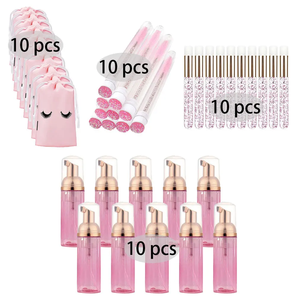 

40Pcs 60ml Empty Bottle Grafting Eyelash Cleaning Care Makeup Tool Travel Foam Dispenser Bottle Plastic Detergent Soap Bubbler