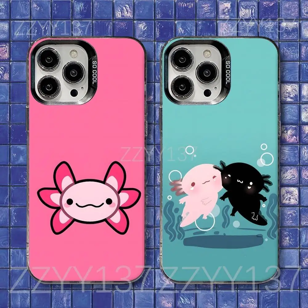 

Pink Axolotl Ocean tms Phone Case For iPhone 17,16,15,14,13,12,11,Air,X,XR,Pro,Max,Plus Shockproof Matte Cover