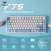 AULA F75 Gaming Mechanical Keyboard 2.4G Wireless/Bluetooth/Wired RGB Customized 75% Layout Gasket Structure Gaming Accessories