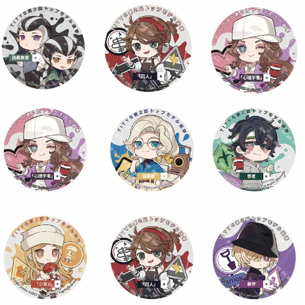 Cartoon Anime Game Di Wu Ren Ge Cosplay Icon Brooches Gardener Doctor Magician Cartoon Figure Print Round Pin Button Badge