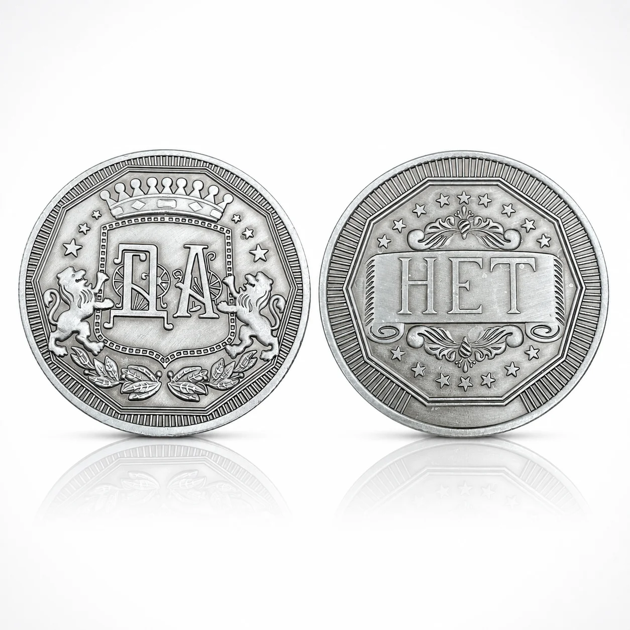 Russian Lion Crown Yes/No Decision Nickel Coin Collectible Letter Carving Lucky Coin Medal in Capsule