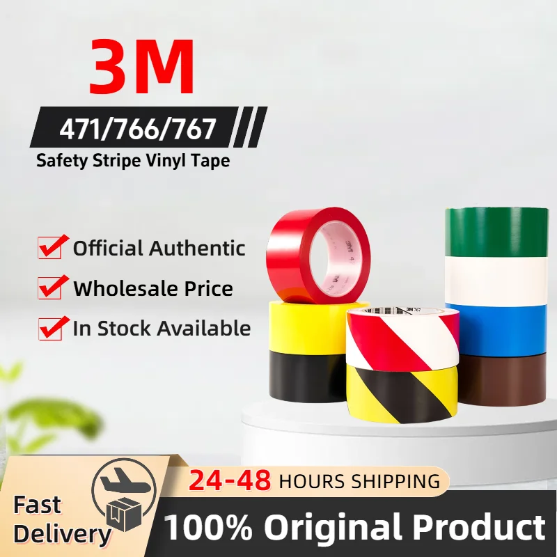

Original 3M 471 766 767 Vinyl Tape High Performance Fine Line Marking Tape Specialty Hazard Warning Tape