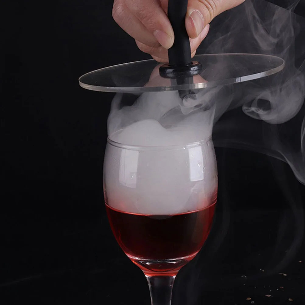 

3Pcs Smoke Infuser Lid Acrylic Material Cocktail Drink Cover Suitable for Glasses Easy Clean Kitchen Bar Supplies