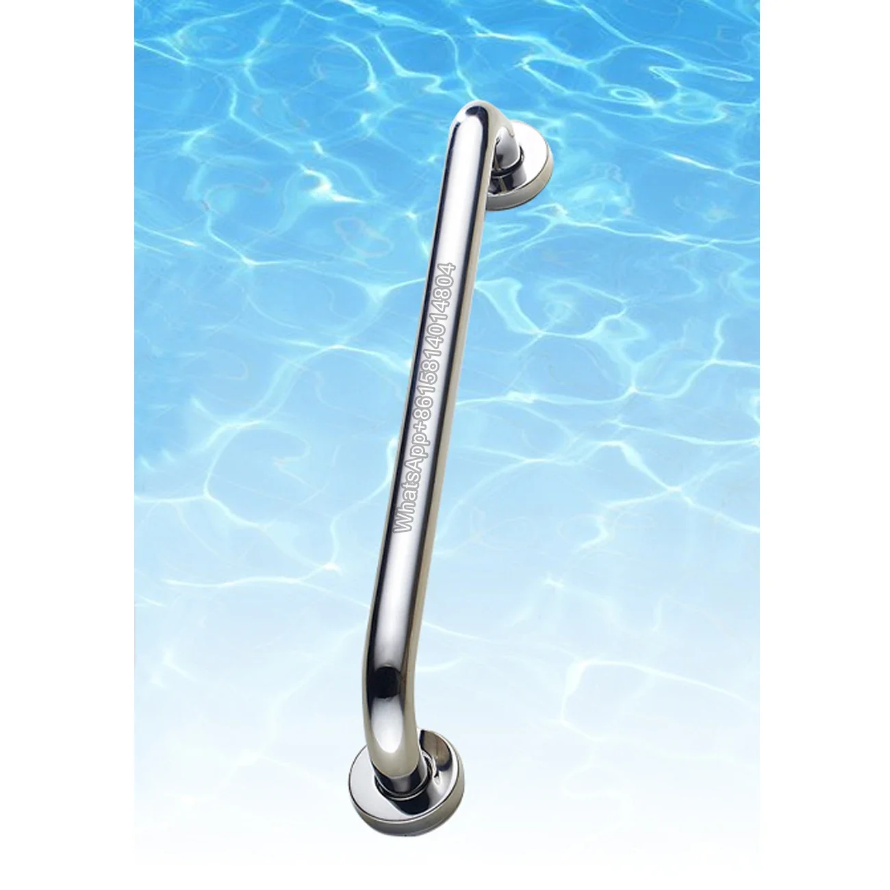 Swimming pool wall thickened 304 stainless steel handrails Swimming pool rest handrails Mermaid pool thickened rest handrails