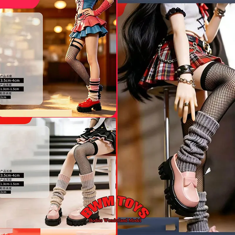 1/6 Scale Female Soldier College Style Square Head Thick Soled Casual Shoes For 12inch Action Figure Doll