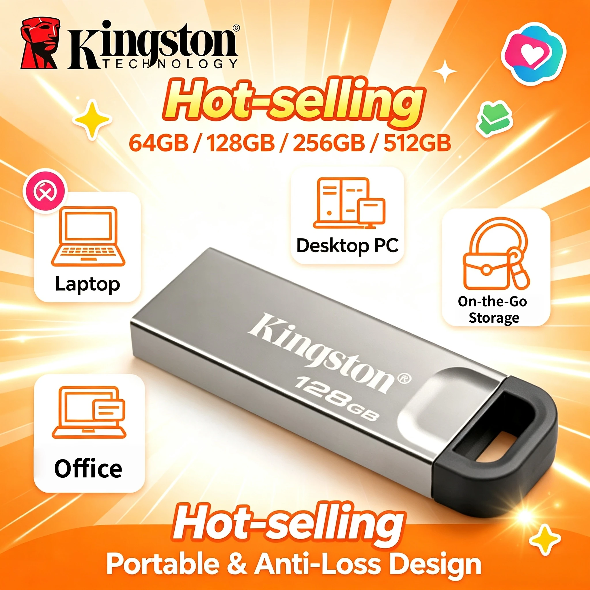 NEW Kingston 64GB 128GB 256GB 512GB Kyson USB 32 Gen1 200MBs Flash Drive DataTraveler for Computer PC Laptop Pro Transfer