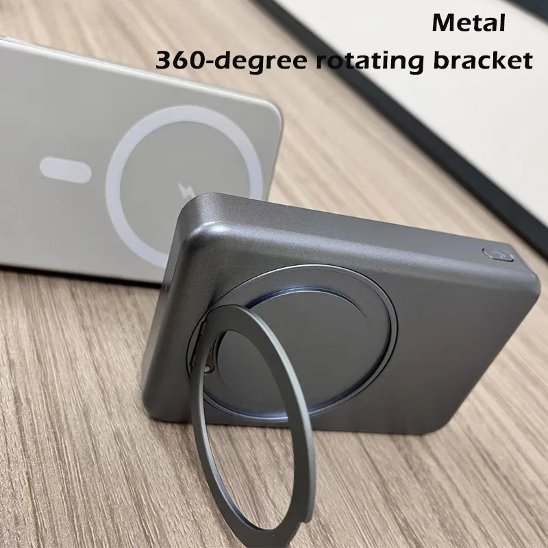 MagSafe Power Bank 10000mAh With Magnetic Holder PD20W Qi Wireless Charger powerbank for iPhone 16/15/14/13/12 Xiaomi Poverbank