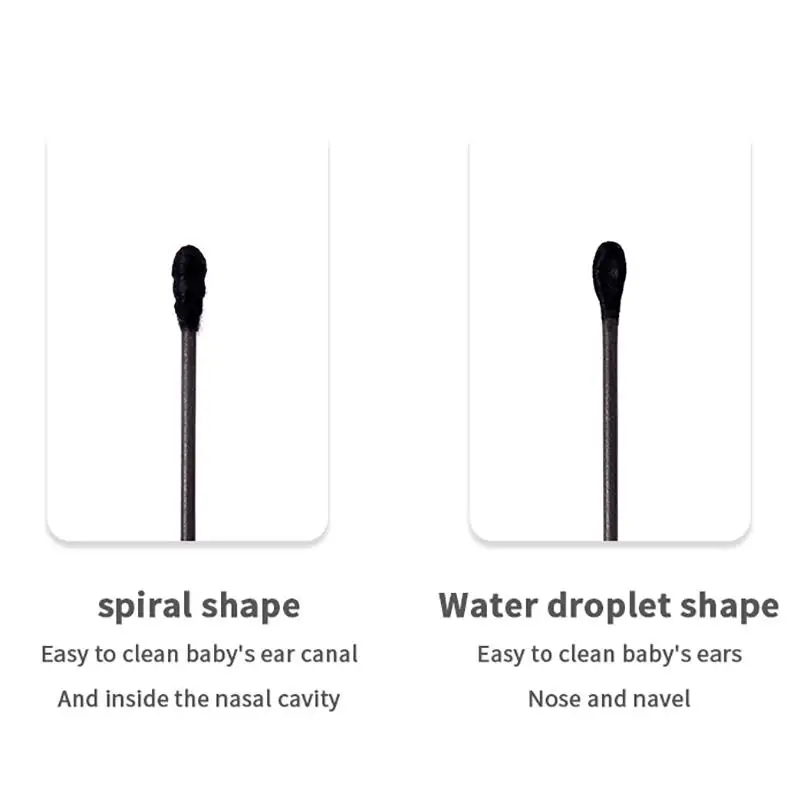 100Pcs/Box Double Head Cotton Swab Stick Ear Spoon Ear Clean Makeup Manicure Cotton Swabs Disposable Cleaning Tools