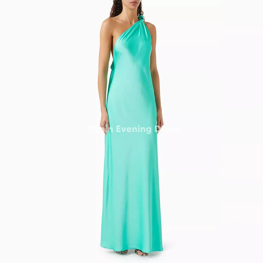 

Simin Women's Mermaid One-shoulder Split Customized Evening Dresses With Sleeveless Draped Floor-Length Elegant Dresses 2025