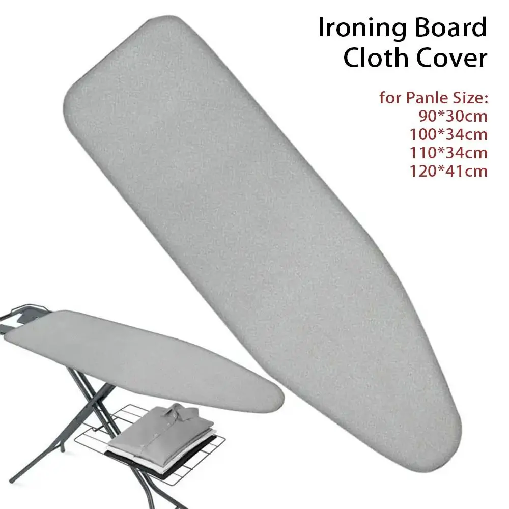 1Pcs Stain Resistant Ironing Board Cover Thick Cotton Padding Universal Iron Heat Shield With Elastic Edge Cloth Cover