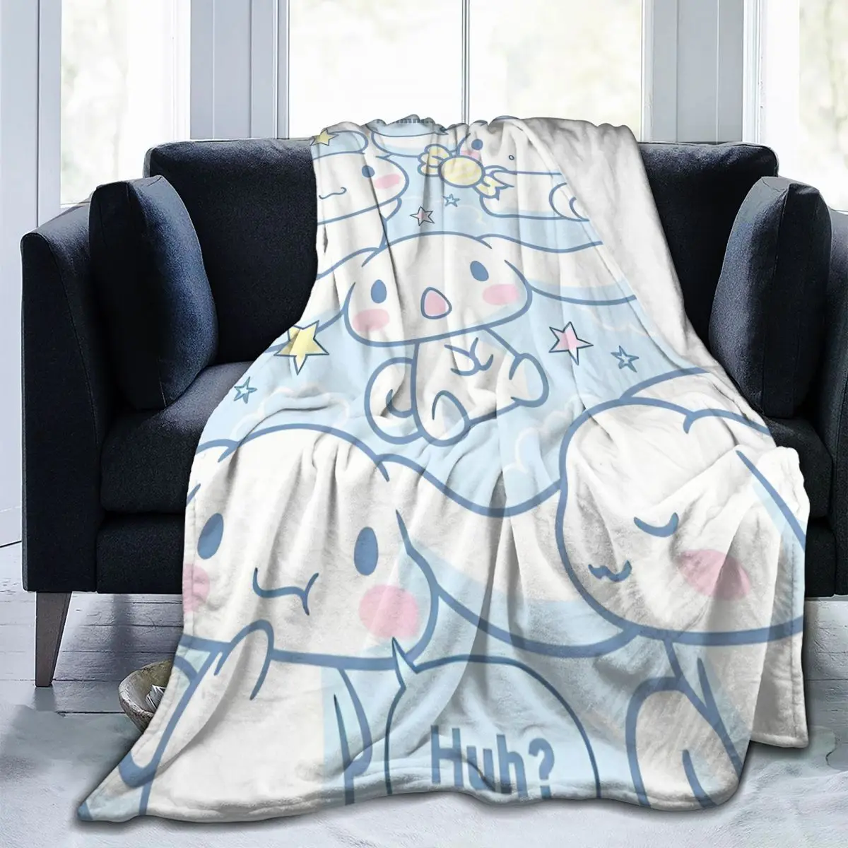 Sanrio Cinnamoroll Cute Cartoon Blankets Fleece Textile Decor Multi-function Super Soft Throw Blanket for Home Car Rug Piece image 4