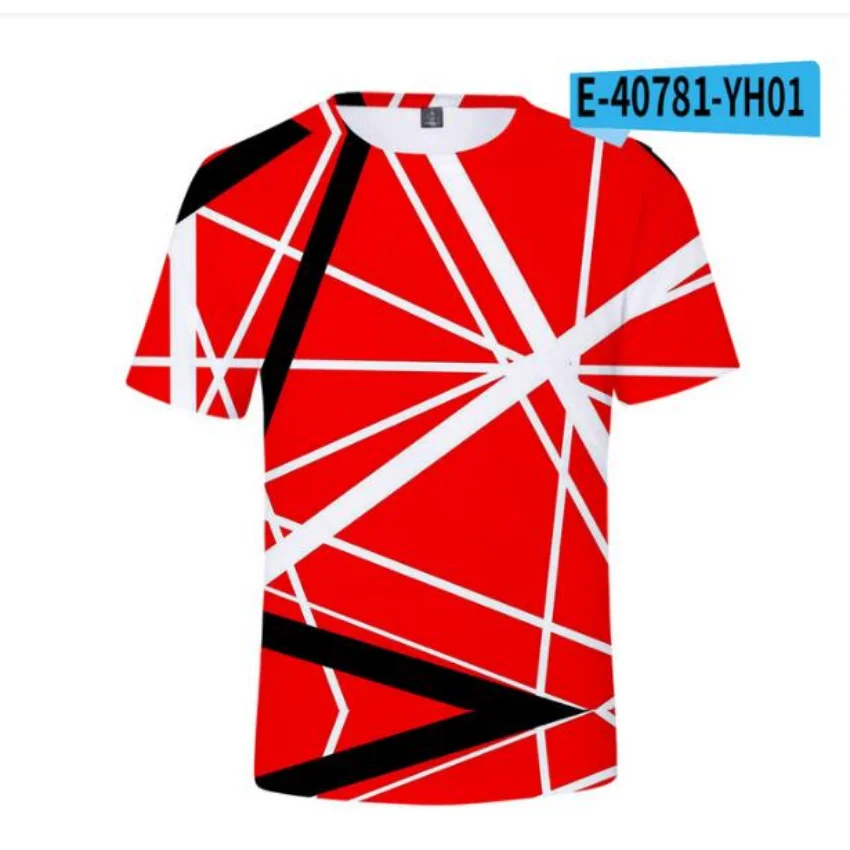 Rock Singer Eddie Van Halen 3D Print T Shirt Women Men Summer Fashion O-neck Short Sleeve Funny Tshirt Graphic Tees Streetwear