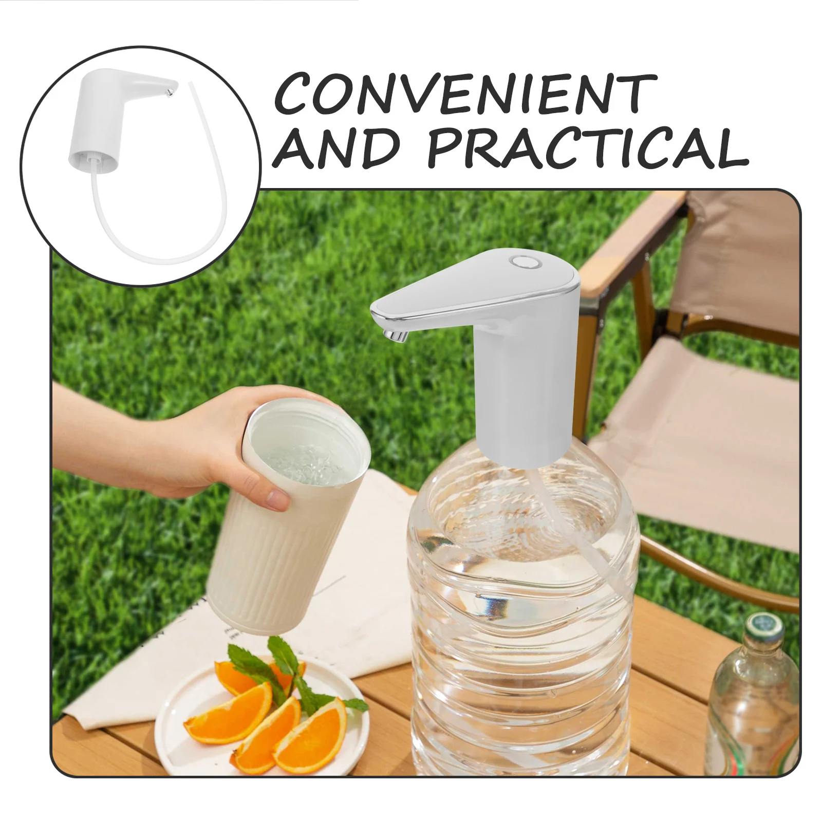 

Portable Water Dispenser Pump Electric Automatic Bottle Water Dispenser for Home Office Desk Top Gallon Jug Use