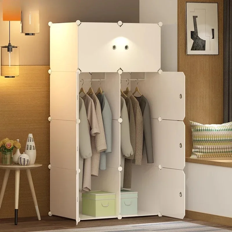 Wardrobe Bedroom Minimalist Space Saving  Nordic Fabric