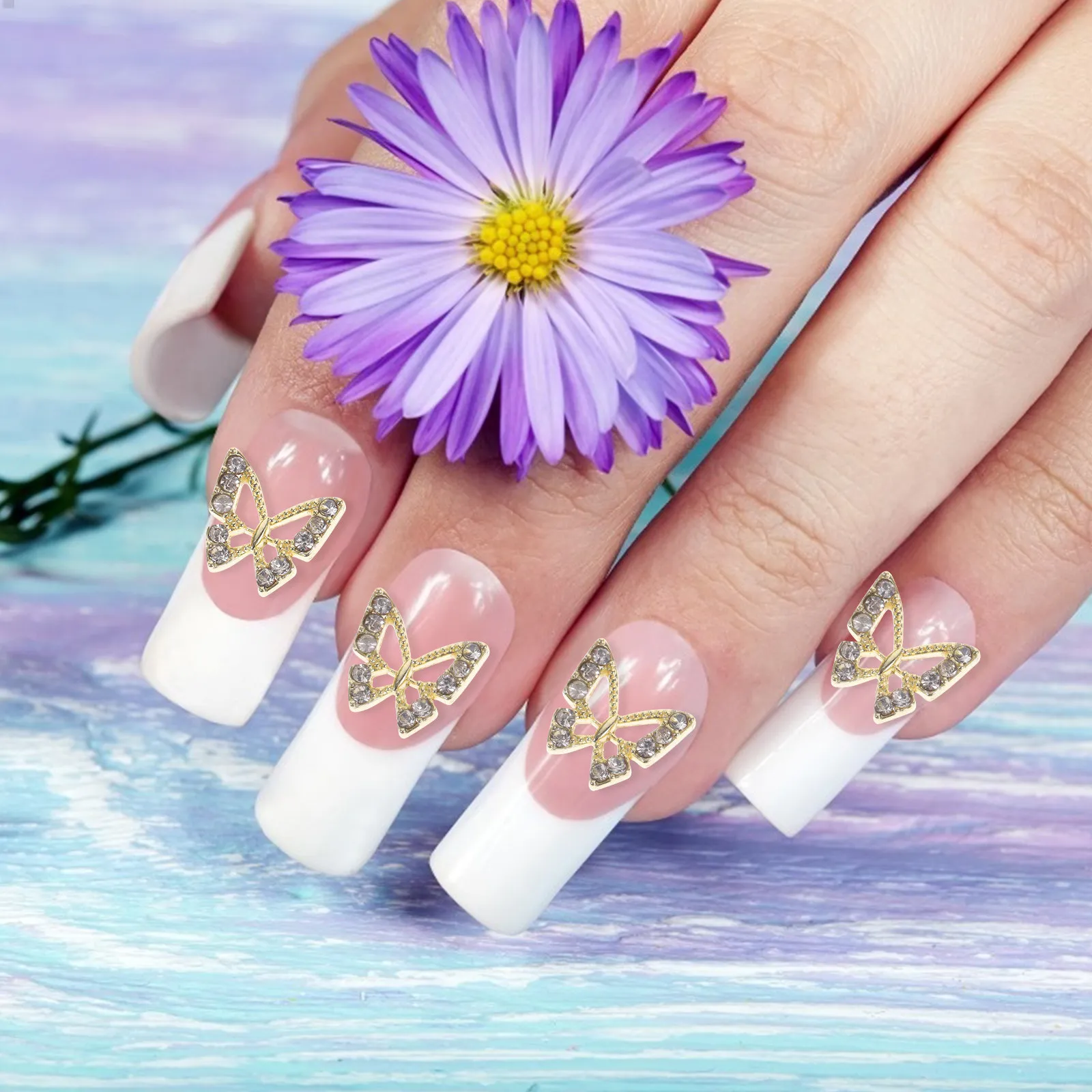 20 Pezzi di Decorazioni per Unghie a Forma di Farfalla, Strass Lucidi per Nail Art, Accessori per Donne, Decorazioni Fai-da-Te per Borse, Scarpe e Vestiti