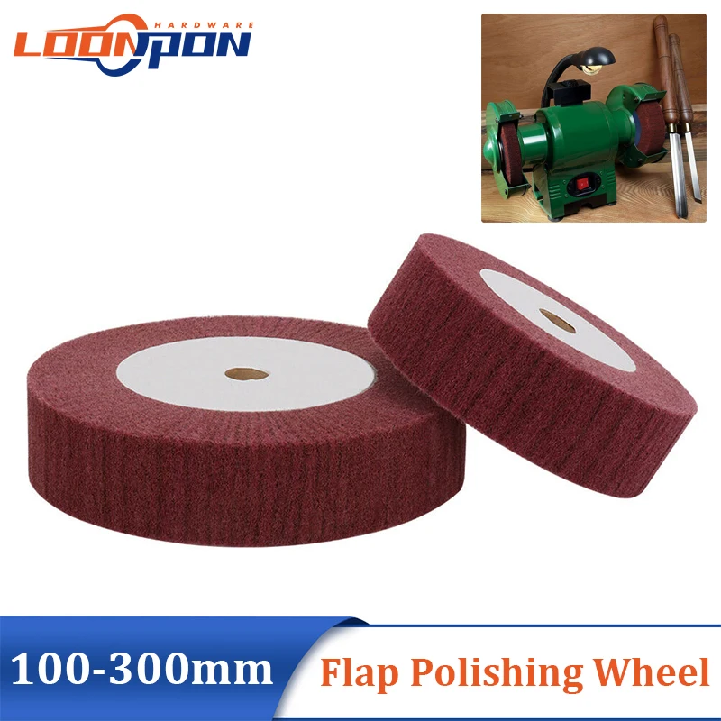 Nylon Grinding Wheel  Non-woven Scouring Pad Flap100mm-300mm Mop Polishing Wheel Disc  1Pc