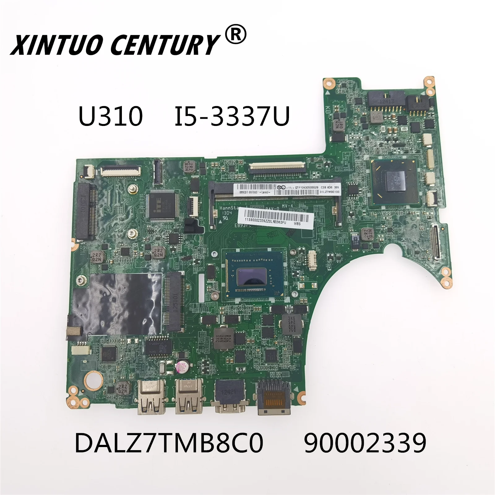 

DALZ7TMB8C0 90002339 FOR Lenovo Ideapad U310 Laptop motherboard HM76 FRU i5-3337u CPU MainBoard 100% Tested