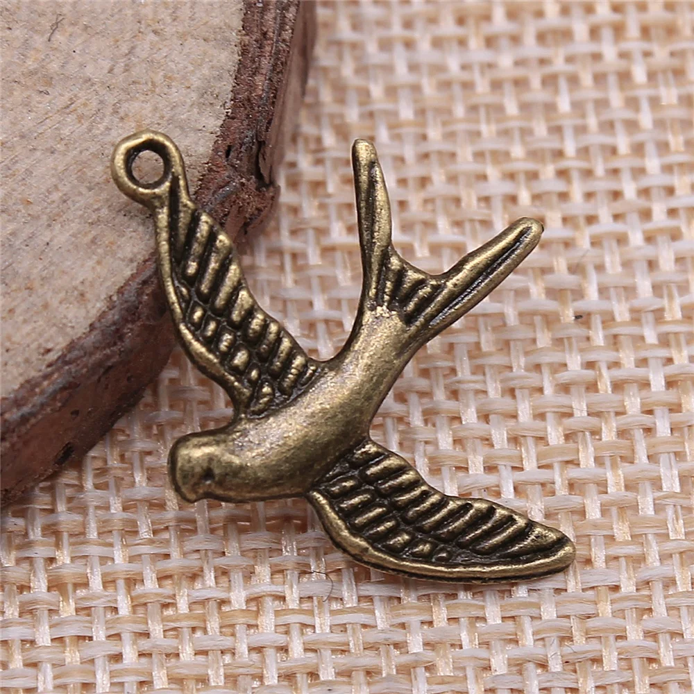 WYSIWYG 10pcs 29x21mm Swallow Bird Pendants Swallow Bird Charms Swallow Pendants Charm For Jewelry Making