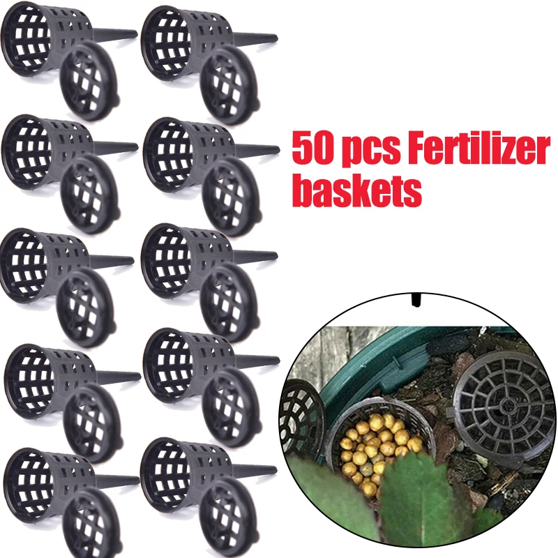 

50 Pcs/pack Plant Fertilizer Baskets With Lid Orchid Cultivate Park Root Nursery Pots Bonsai Agriculture Aquarium Portable