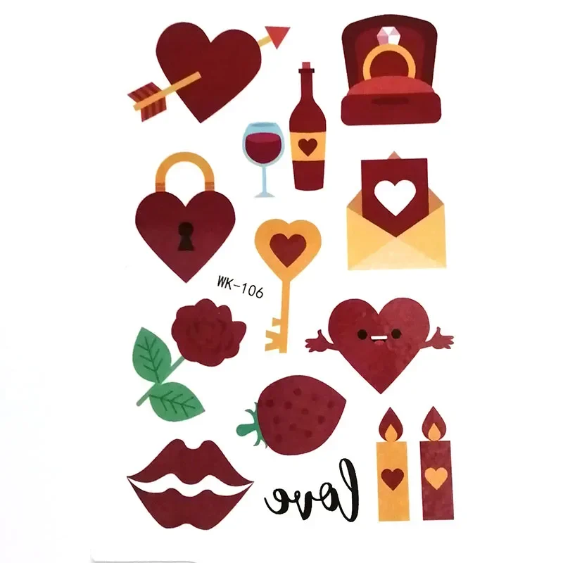 10Pcs/lot Cute Stickers Cartoon Kids Temporary Tattoo Sticker Body Sticker Tattoos