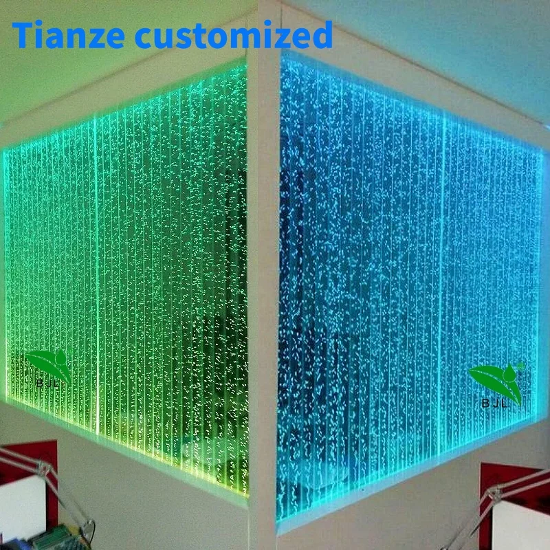 

(customized)home decor LED color changing water bubble wall waterfall fountain room divider