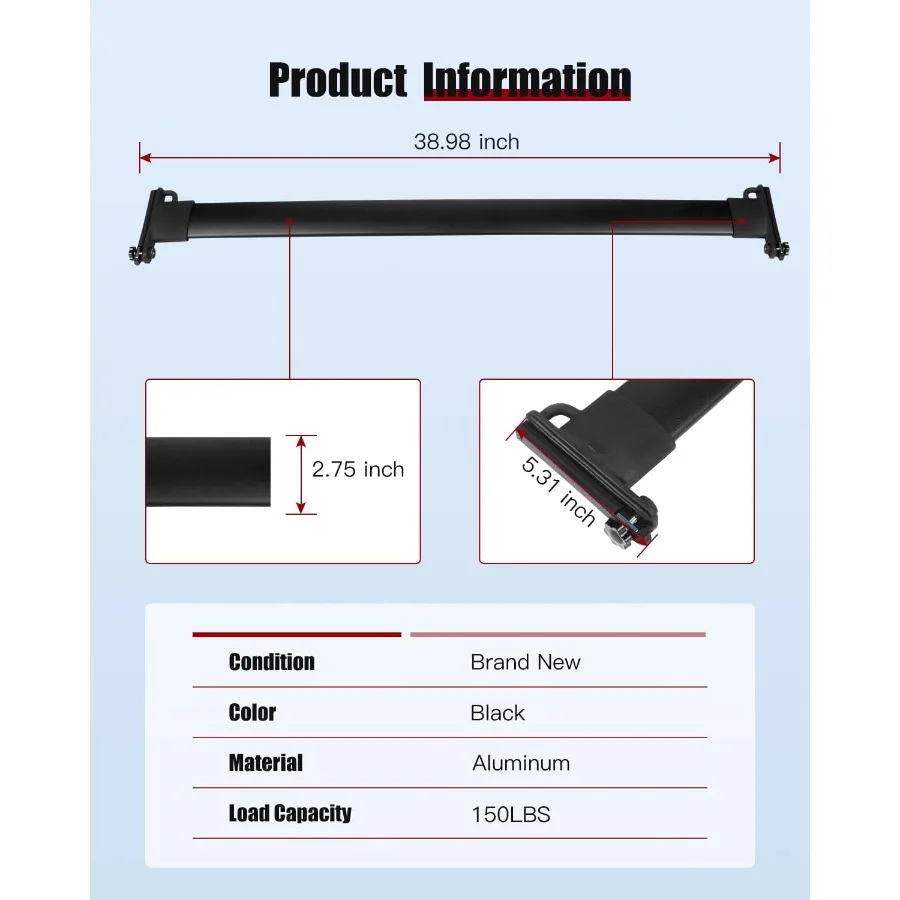 رفوف البضائع للهروب 20082012 على السطح الأمتعة الزورق كاياك الناقل رف سقف أسود عبر بار مصممة للقضبان الجانبية وزارة الدفاع #2
