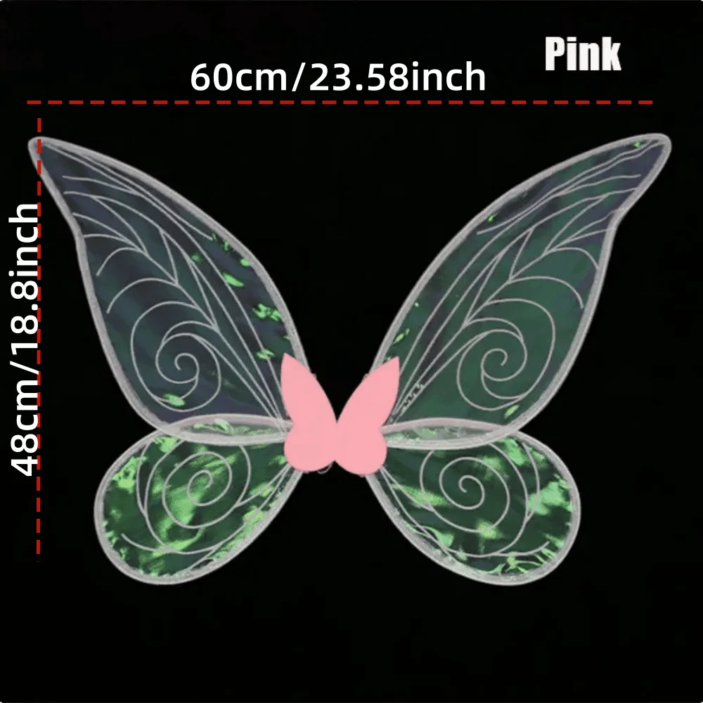 1pc Women\'s Pink Angel Colorful Butterfly Wings, Suitable For Festival Parties And Theatrical Dress-Up Performances