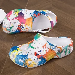 2024Women's Colorful Printed Garden Hole Shoes