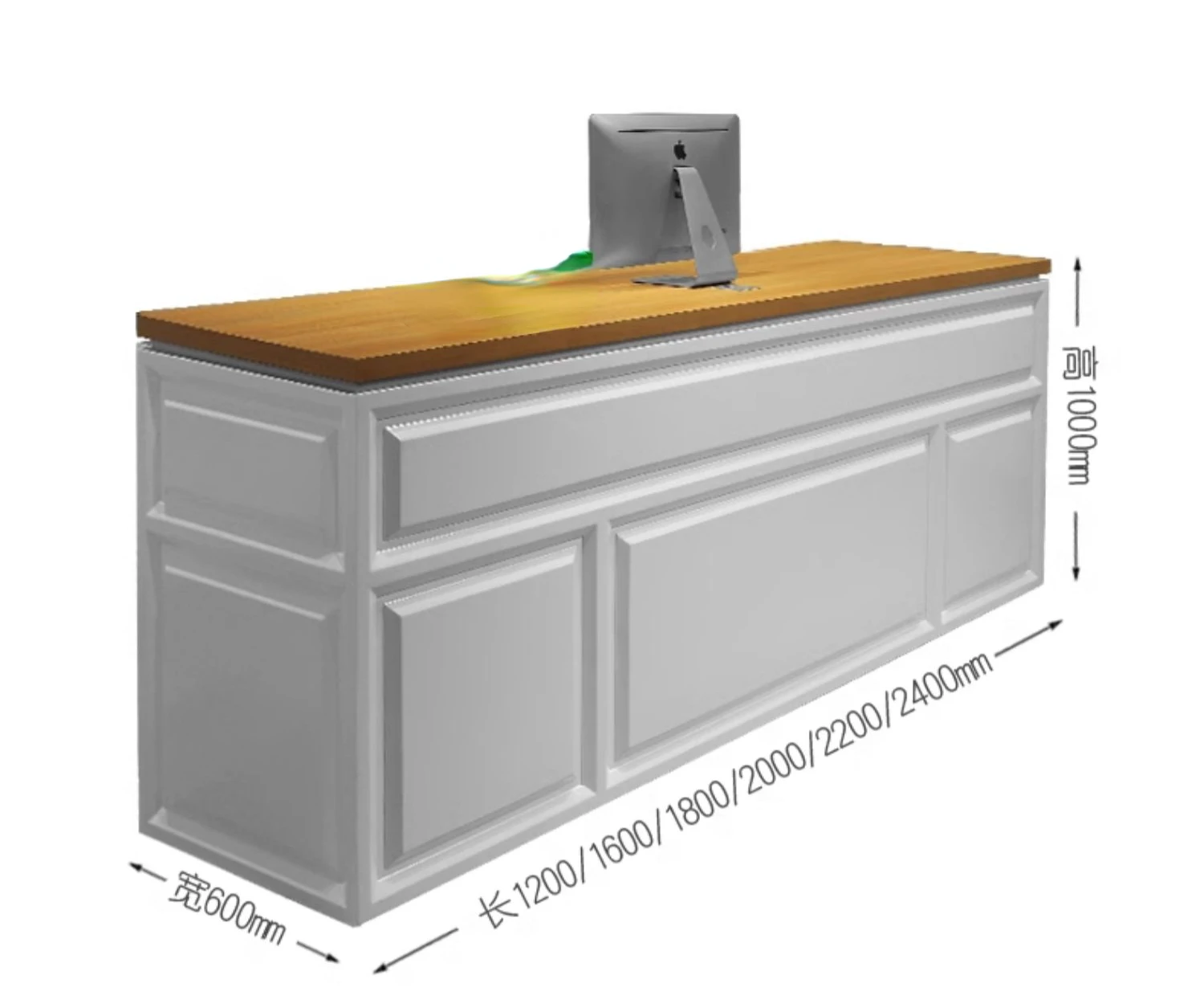 

European paint corner cabinet simple L-shaped front desk