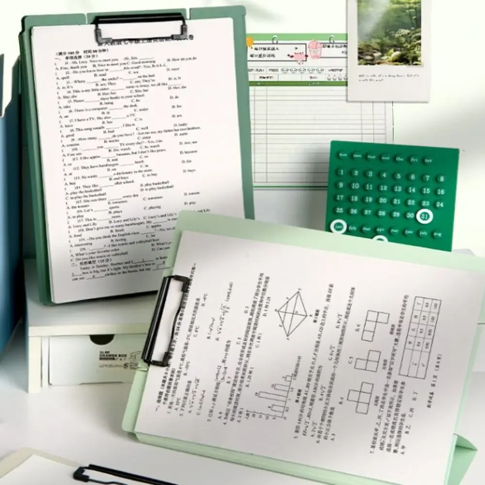 Business Writing Pad Stand File Folder Clipboard Folding A4 Board Clip Folder Portable Document Paper Display Stand Office