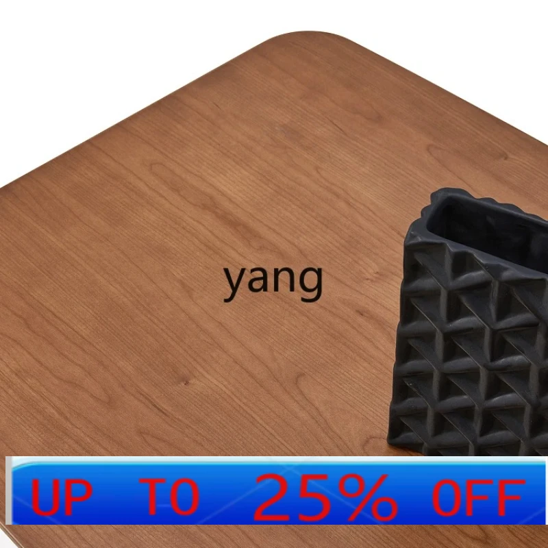 

LH medieval style log style living room household small apartment solid wood mobile coffee table small table