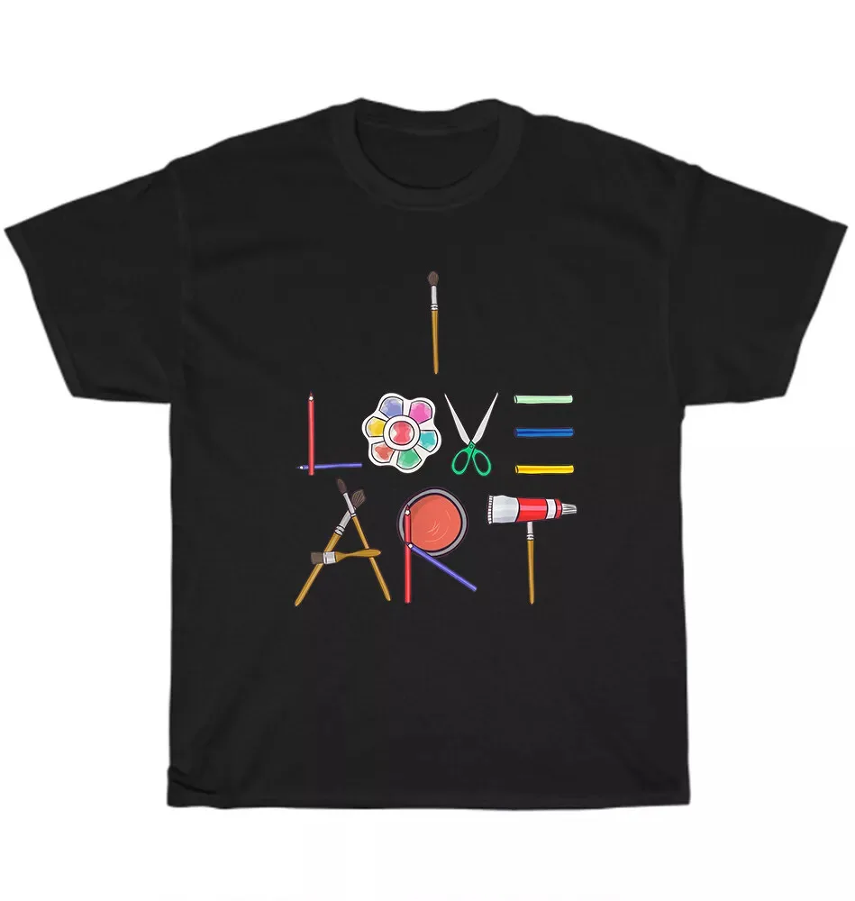 I Love Art Cute Painting Drawing Sketch Painter Unisex Gift T-Shirt