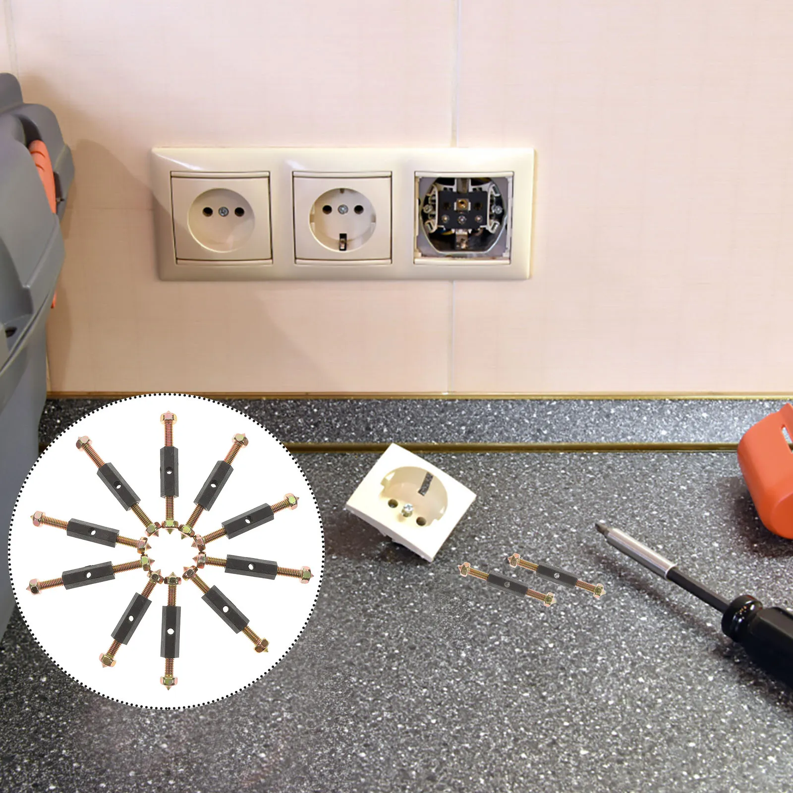 Insulation Repair Tool Set – 86mm Universal Wall Plate Junction Box Cassette Repair Device for Electricians