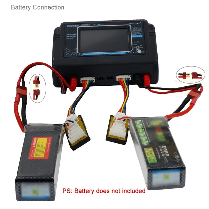 เครื่องชาร์จแบตเตอรี่ HTRC T240 DUO RC ไฟฟ้า 150W AC & 240W DC 10A หน้าจอสัมผัส ช่องชาร์จคู่ พร้อมฟังก์ชั่นดิสชาร์จ สำหรับแบตเตอรี่ RC Lipo